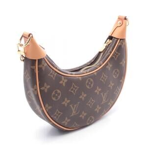 Louis Vuitton Loop Monogram Shoulder Bag Canvas Leather Brown